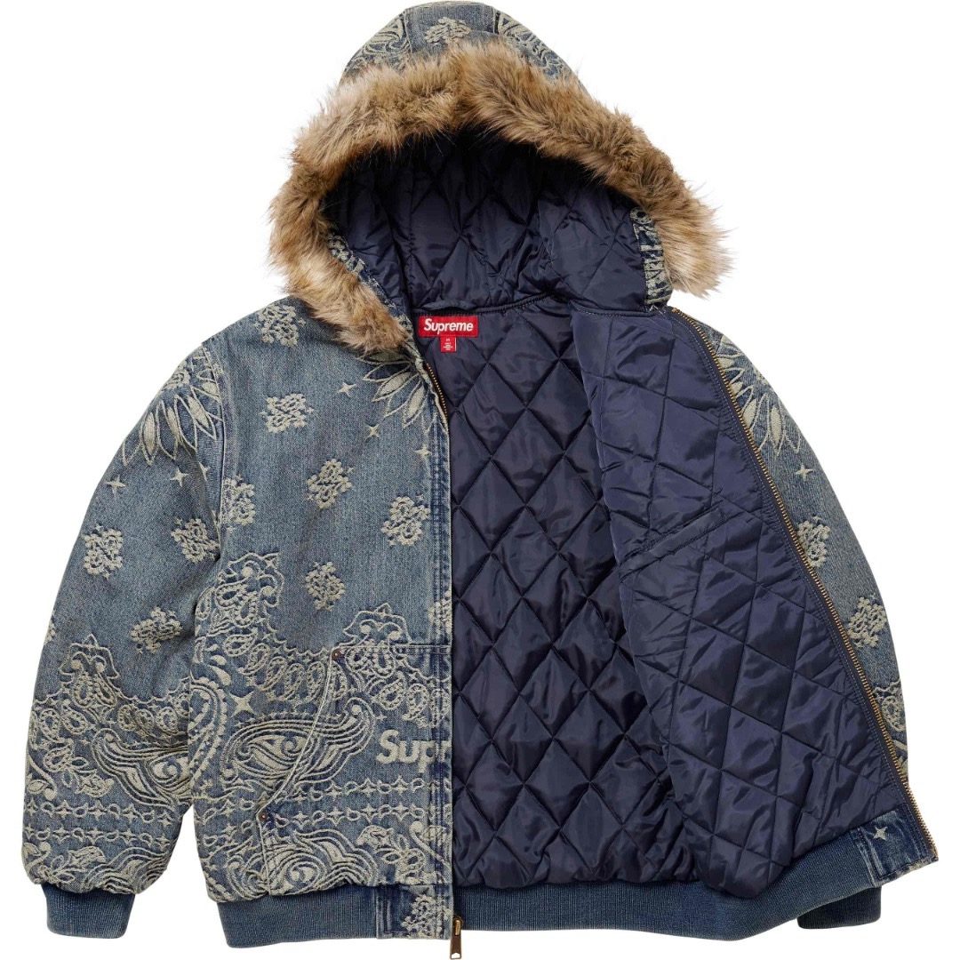 Imagen 3 de Supreme Bandana Jacquard Denim Hooded Work Jacket